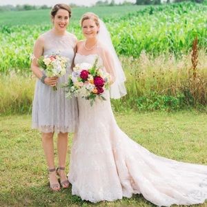 BHLDN Celia dress in mist grey